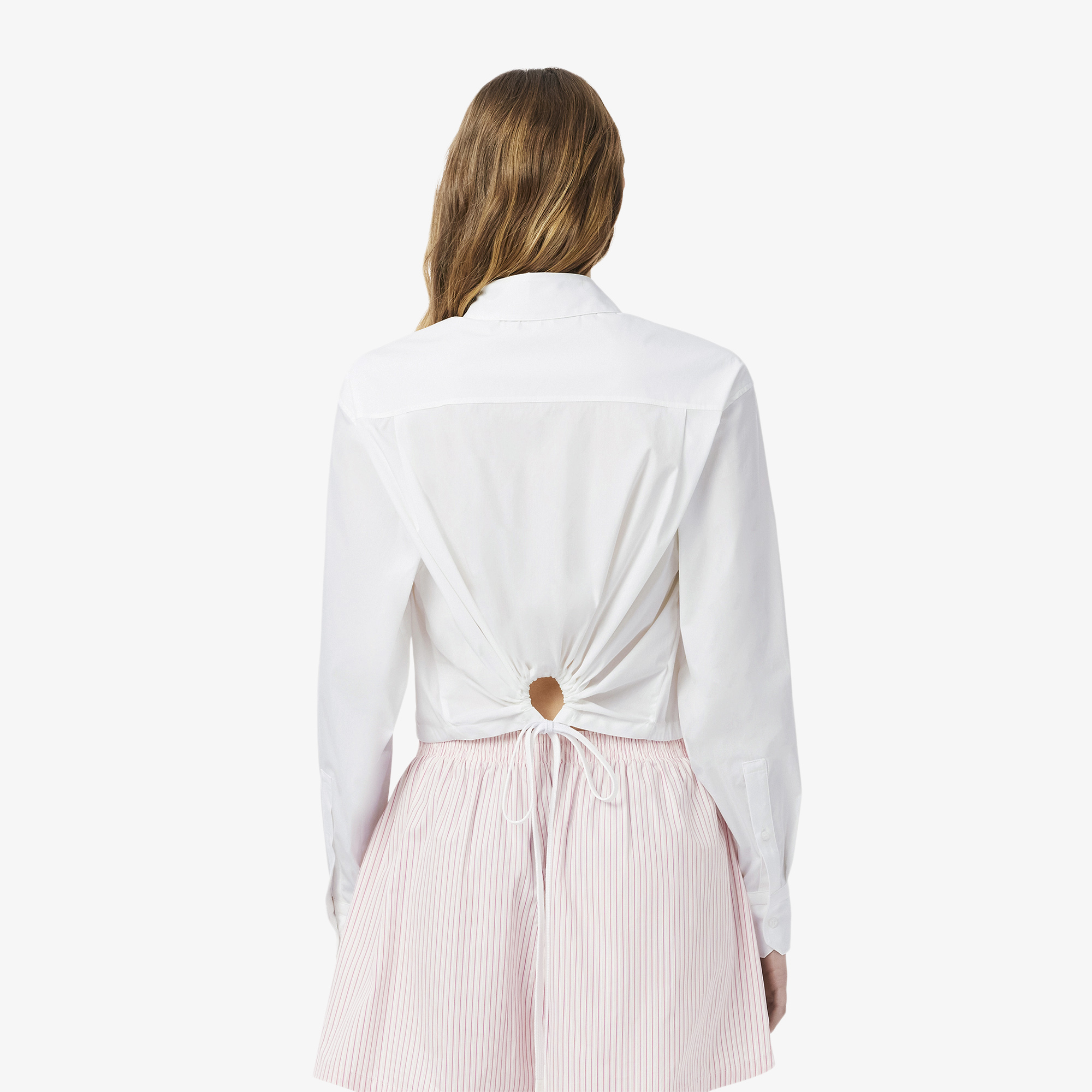 Áo Sơ Mi Lacoste Nữ Dáng Rộng Chất Liệu Poplin Có Thể Điều Chỉnh Được