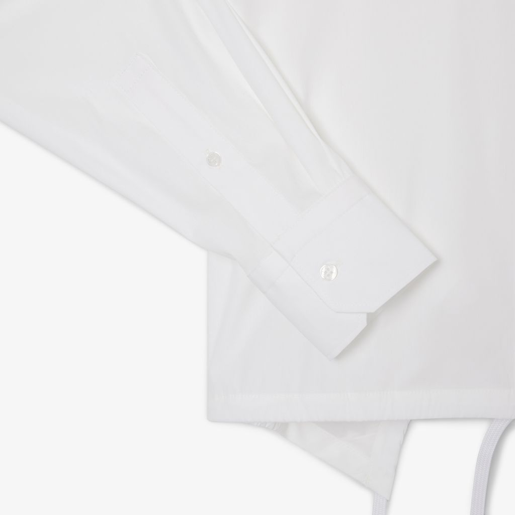 Áo Sơ Mi Lacoste Nữ Dáng Rộng Chất Liệu Poplin Có Thể Điều Chỉnh Được