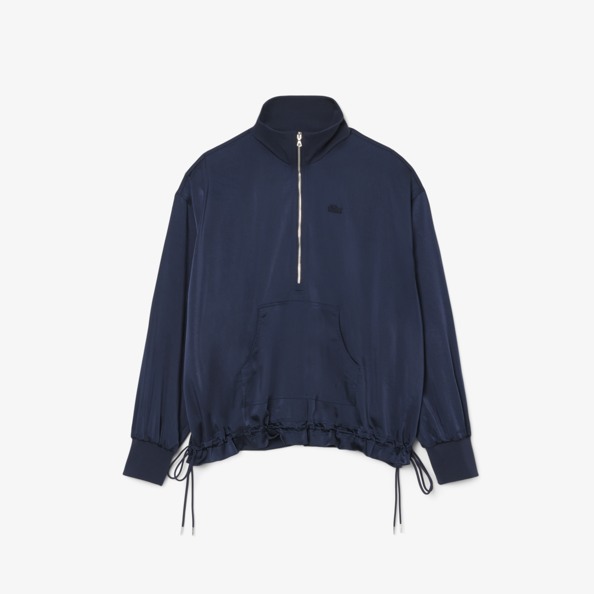 Áo Khoác Lacoste Nữ Popover Dáng Rộng Cổ Kéo Khoá Cao