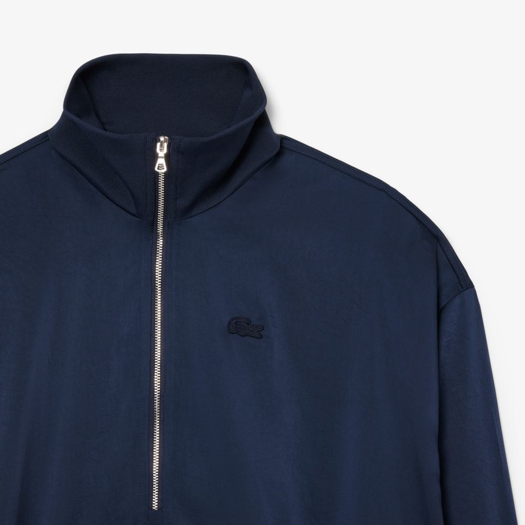Áo Khoác Lacoste Nữ Popover Dáng Rộng Cổ Kéo Khoá Cao