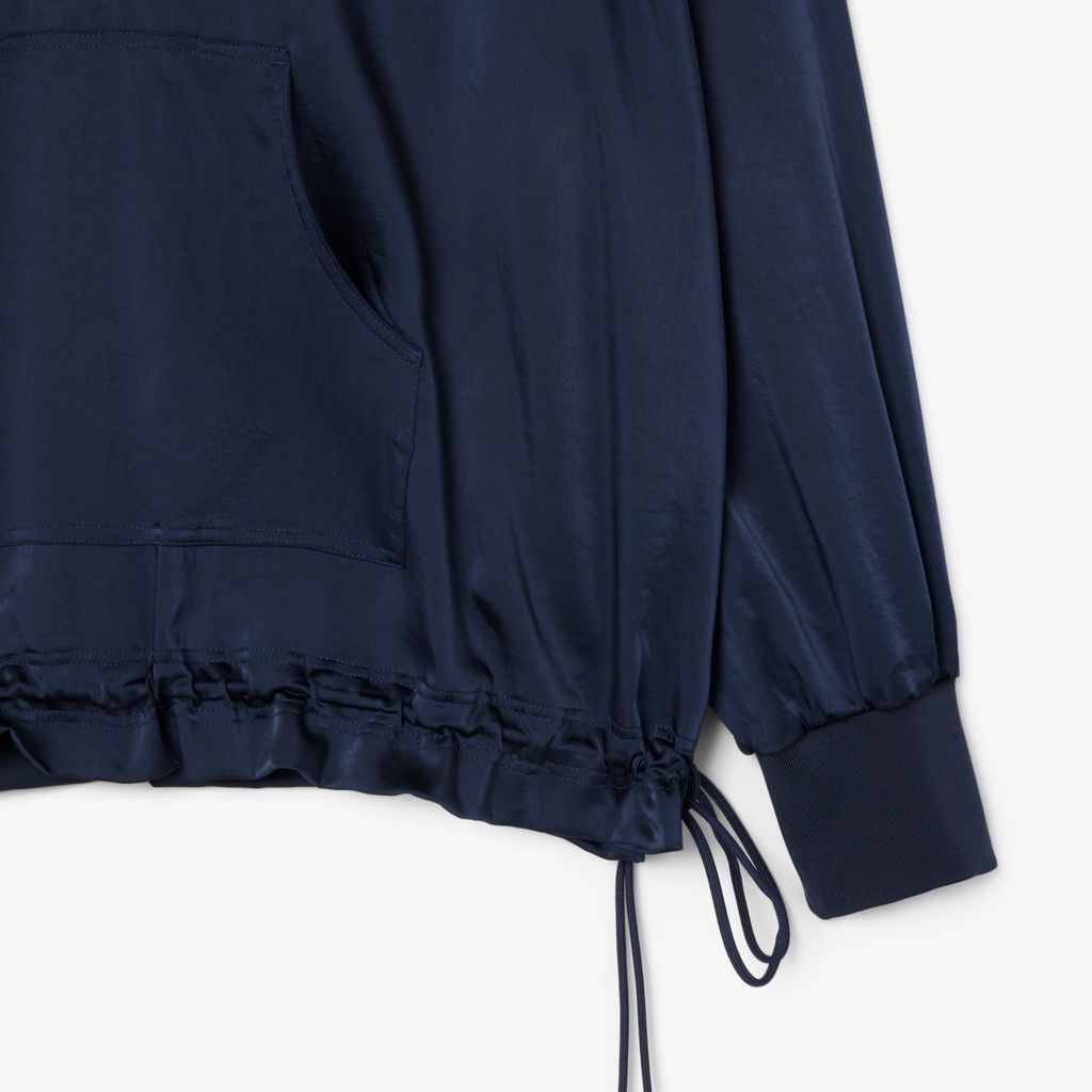 Áo Khoác Lacoste Nữ Popover Dáng Rộng Cổ Kéo Khoá Cao