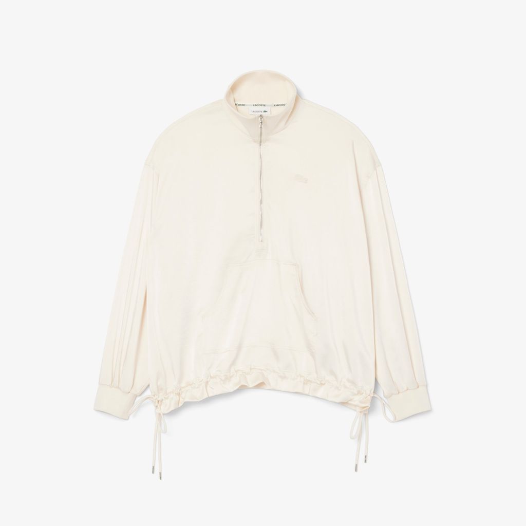 Áo Khoác Lacoste Nữ Popover Dáng Rộng Cổ Kéo Khoá Cao