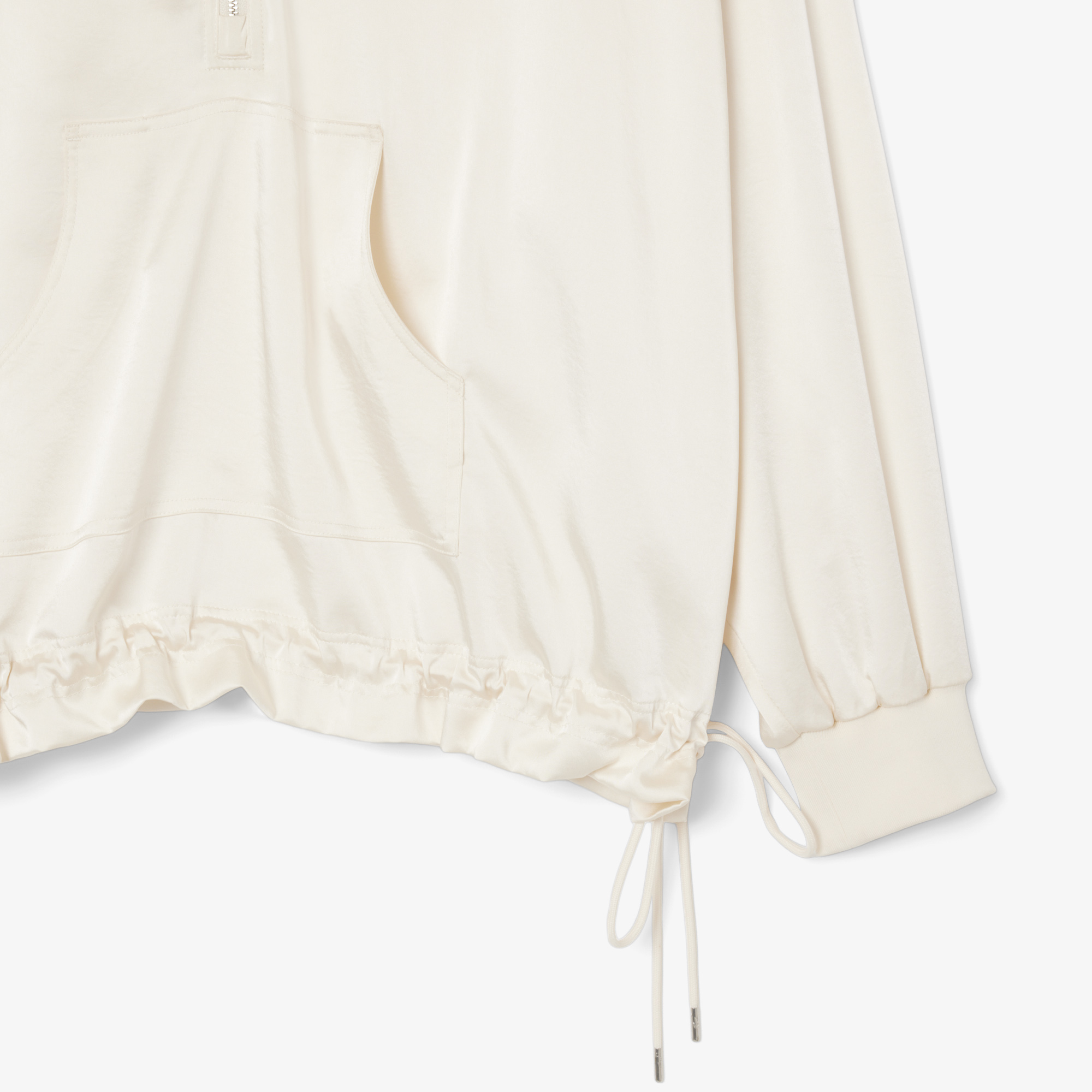 Áo Khoác Lacoste Nữ Popover Dáng Rộng Cổ Kéo Khoá Cao