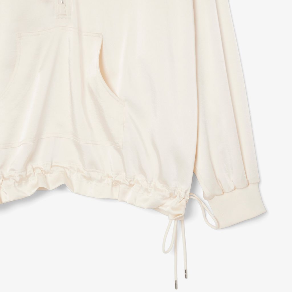Áo Khoác Lacoste Nữ Popover Dáng Rộng Cổ Kéo Khoá Cao