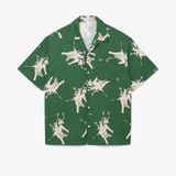 Áo Sơ Mi Lacoste Nam Dáng Rộng Họa Tiết In René Lacoste