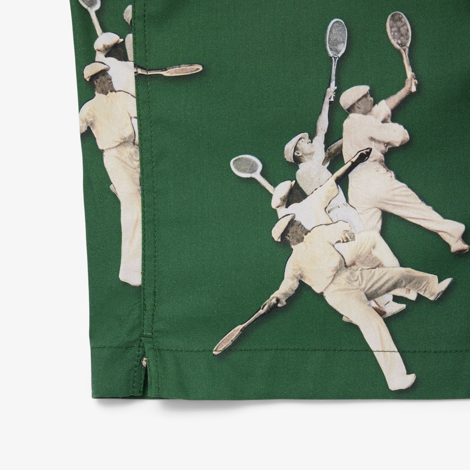Áo Sơ Mi Lacoste Nam Dáng Rộng Họa Tiết In René Lacoste