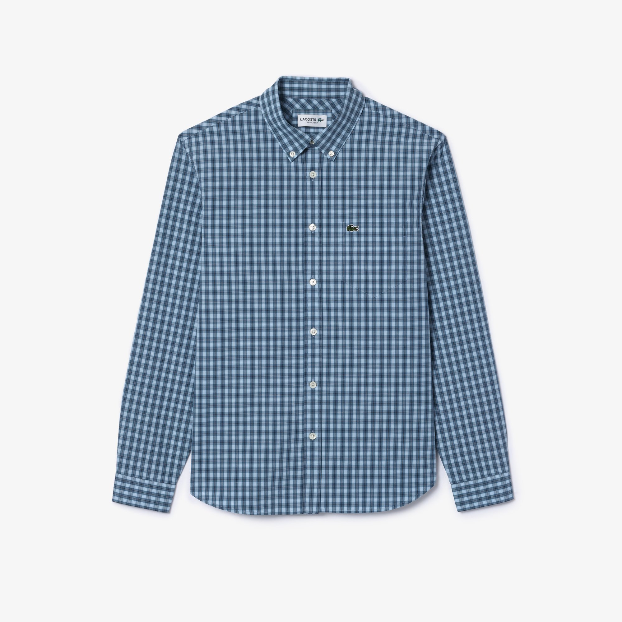 Áo Sơ Mi Lacoste Nam Dáng Suông Kẻ Sọc Chất Liệu Poplin