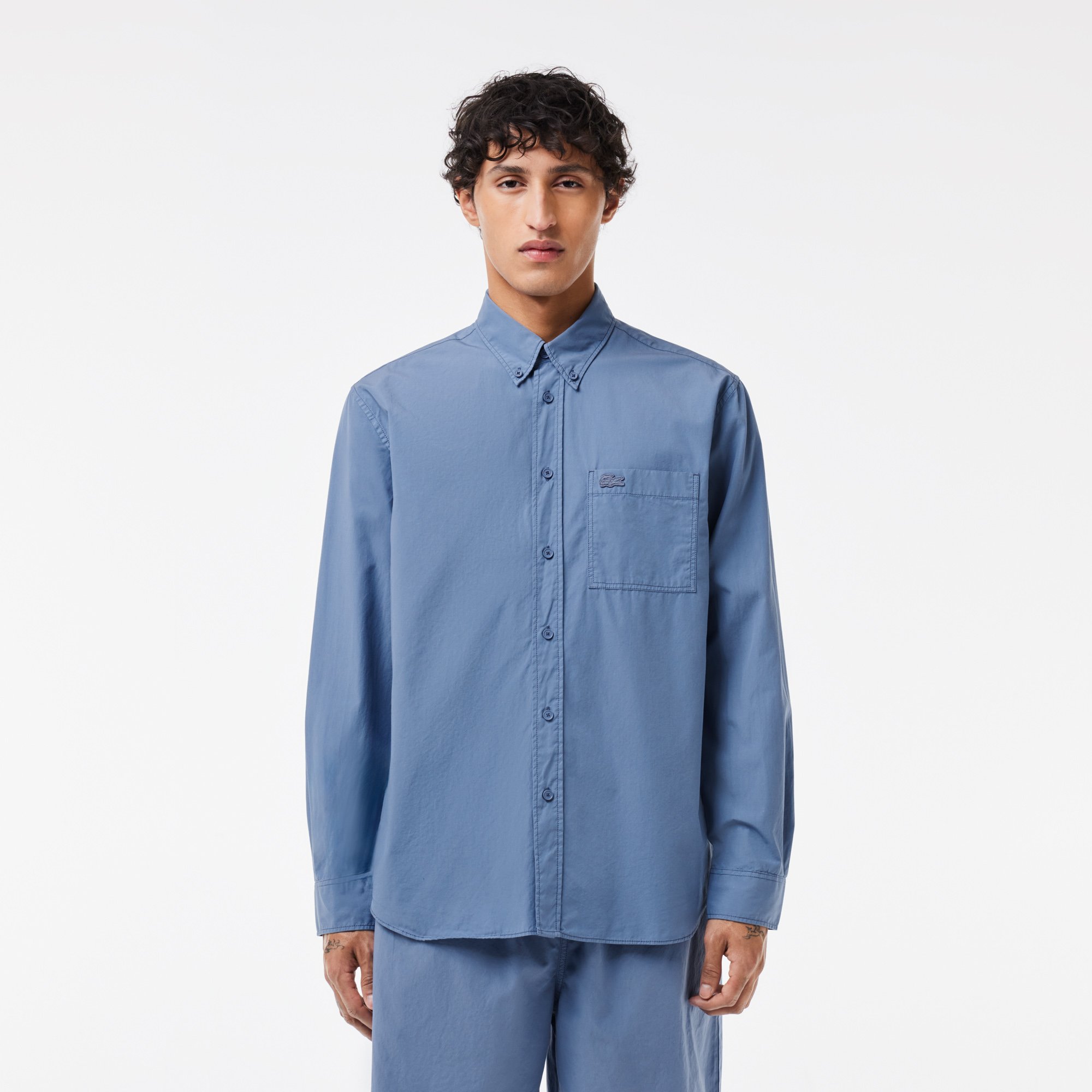 Áo Sơ Mi Lacoste Nam Tay Dài Liệu Poplin Mềm Mại