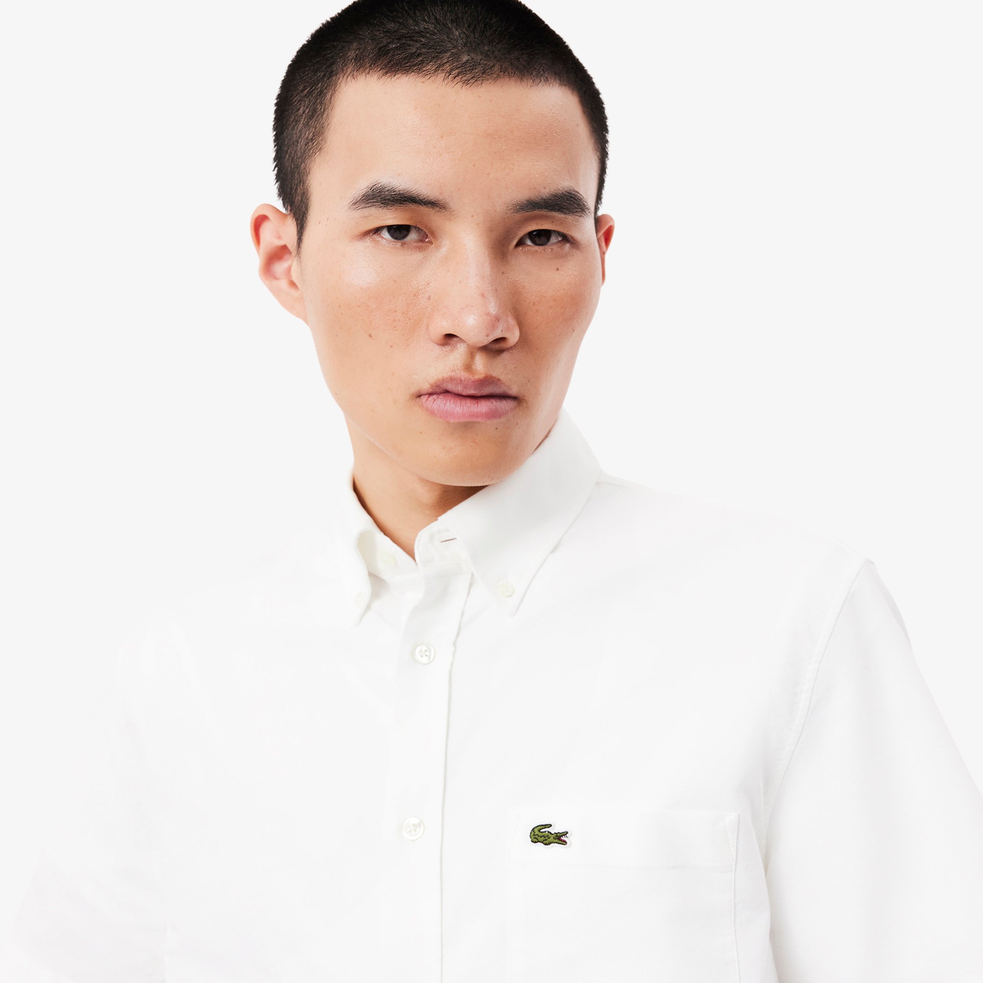 Áo Sơ Mi Oxford Lacoste Nam Dáng Suông Tay Ngắn