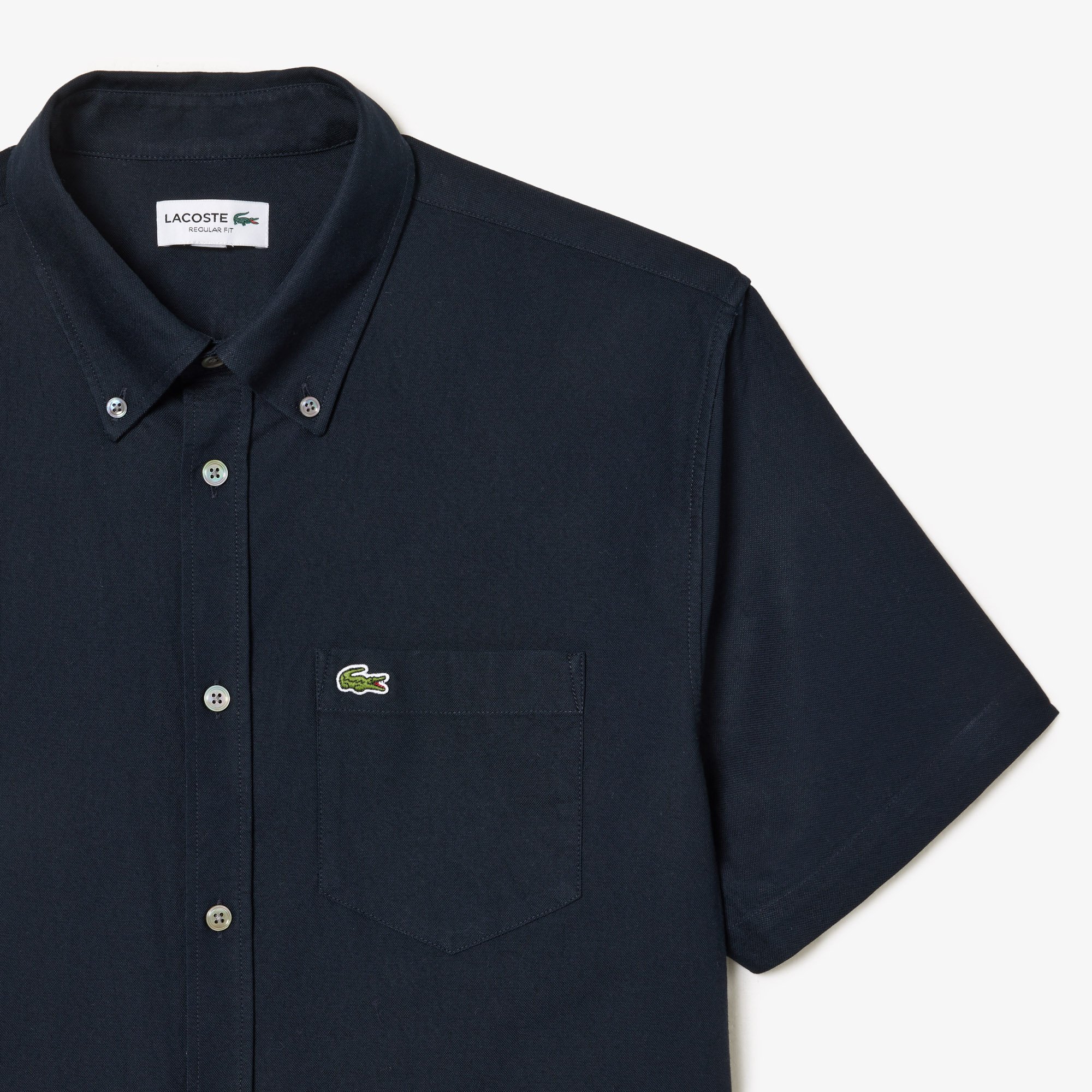Áo Sơ Mi Oxford Lacoste Nam Dáng Suông Tay Ngắn