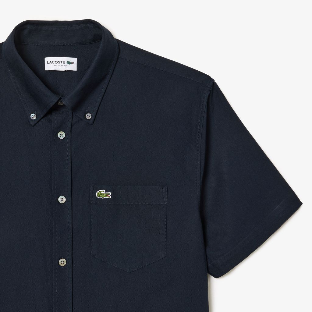 Áo Sơ Mi Oxford Lacoste Nam Dáng Suông Tay Ngắn