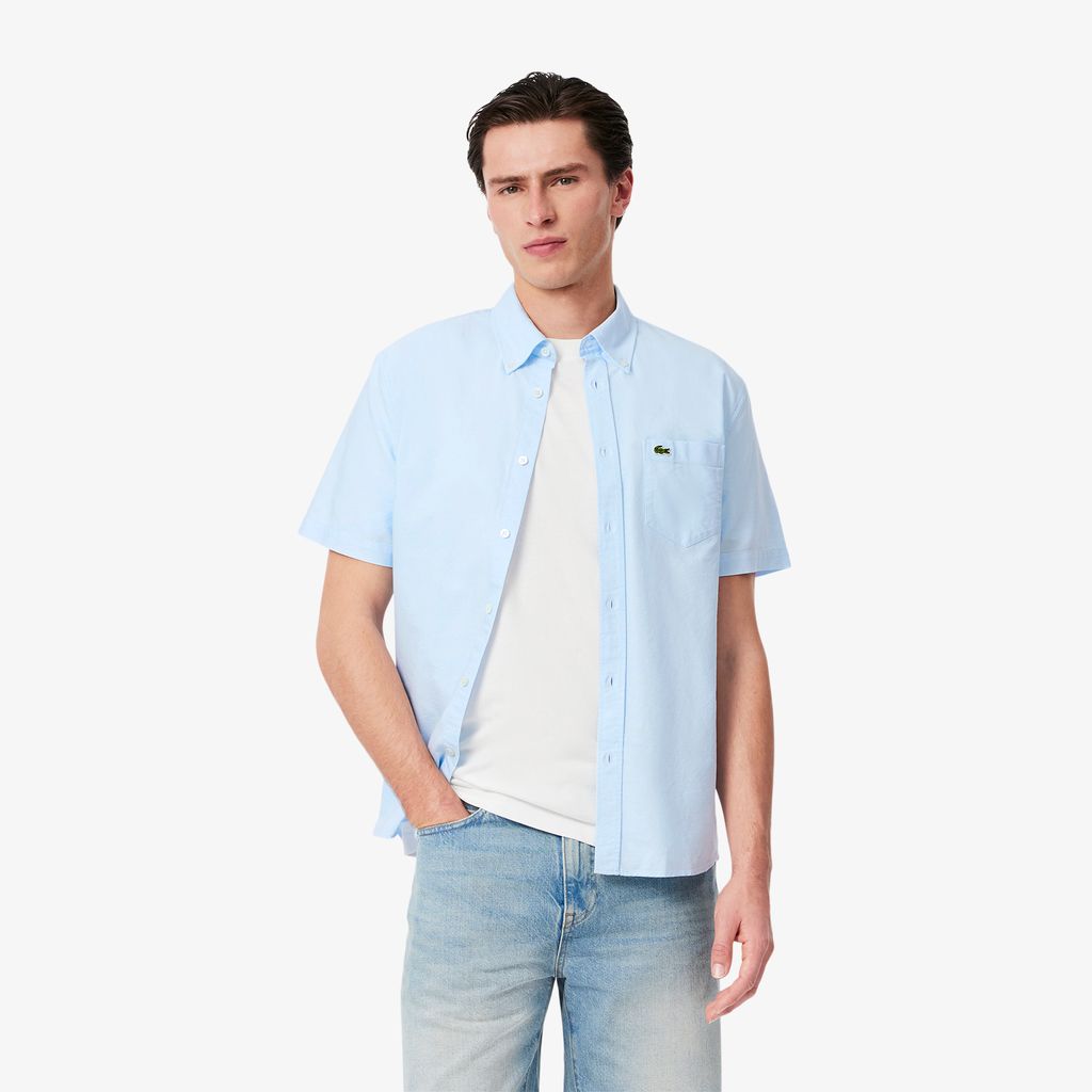 Áo Sơ Mi Oxford Lacoste Nam Dáng Suông Tay Ngắn