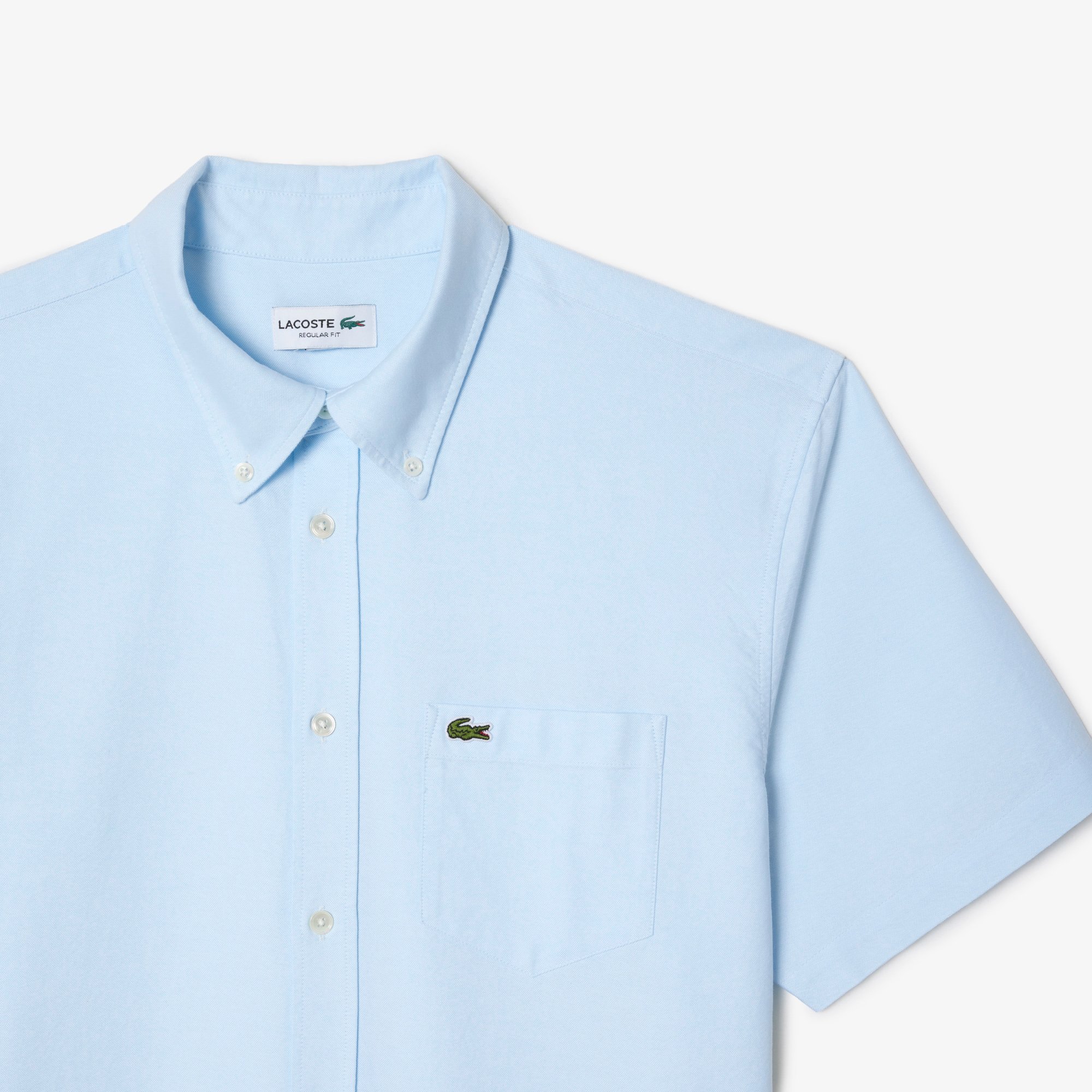 Áo Sơ Mi Oxford Lacoste Nam Dáng Suông Tay Ngắn