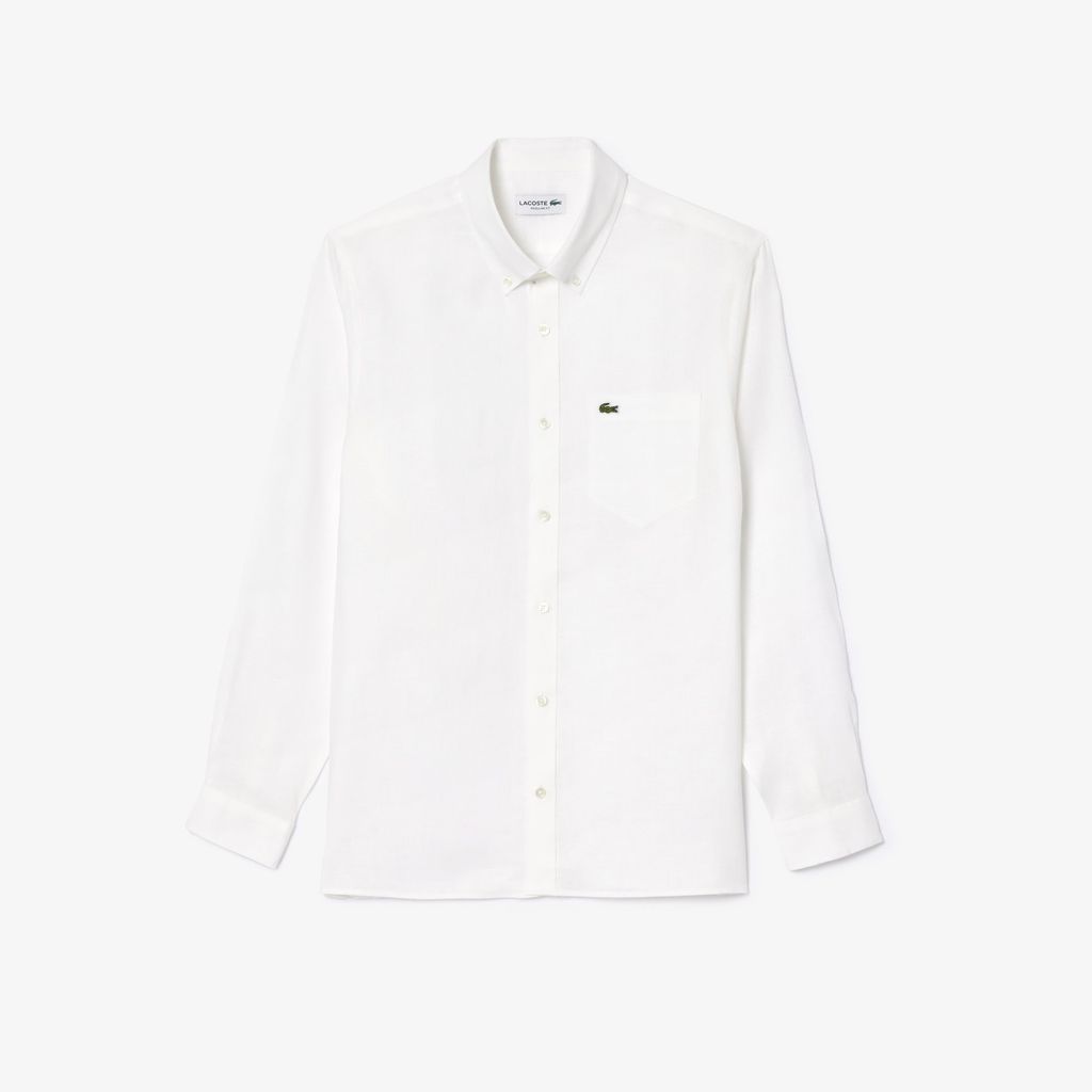 Áo Sơ Mi Lacoste Nam Dáng Suông Chất Liệu Linen