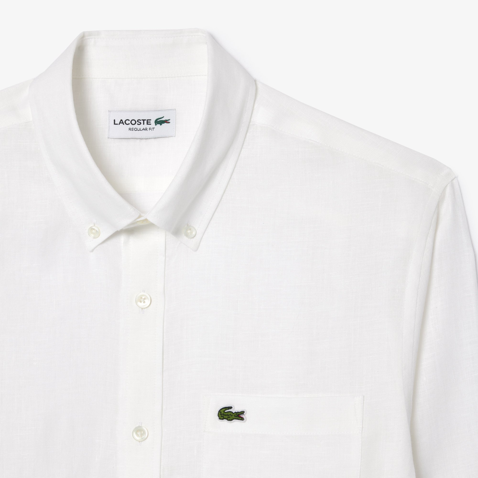 Áo Sơ Mi Lacoste Nam Dáng Suông Chất Liệu Linen