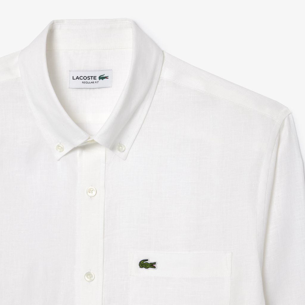 Áo Sơ Mi Lacoste Nam Dáng Suông Chất Liệu Linen