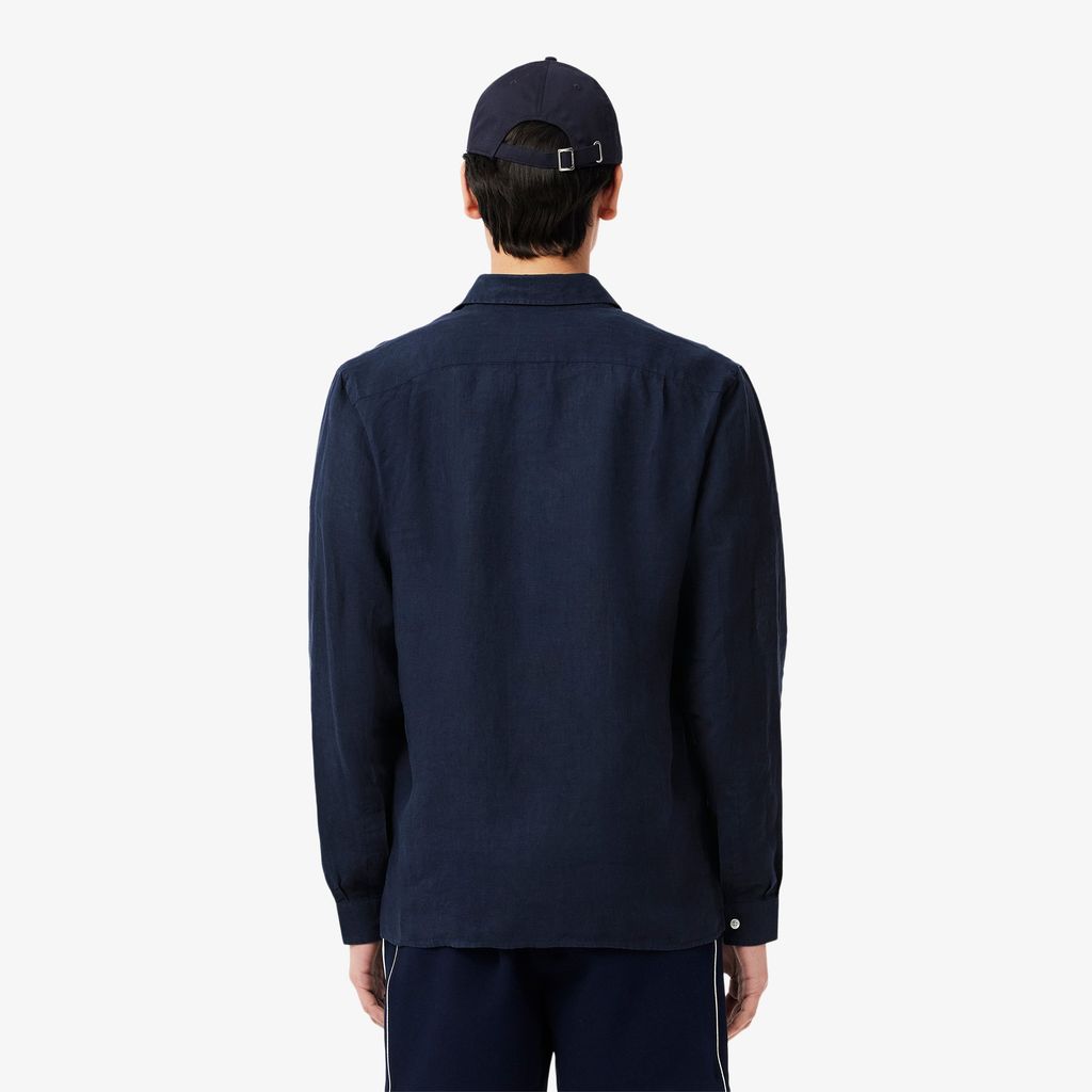 Áo Sơ Mi Lacoste Nam Dáng Suông Chất Liệu Linen