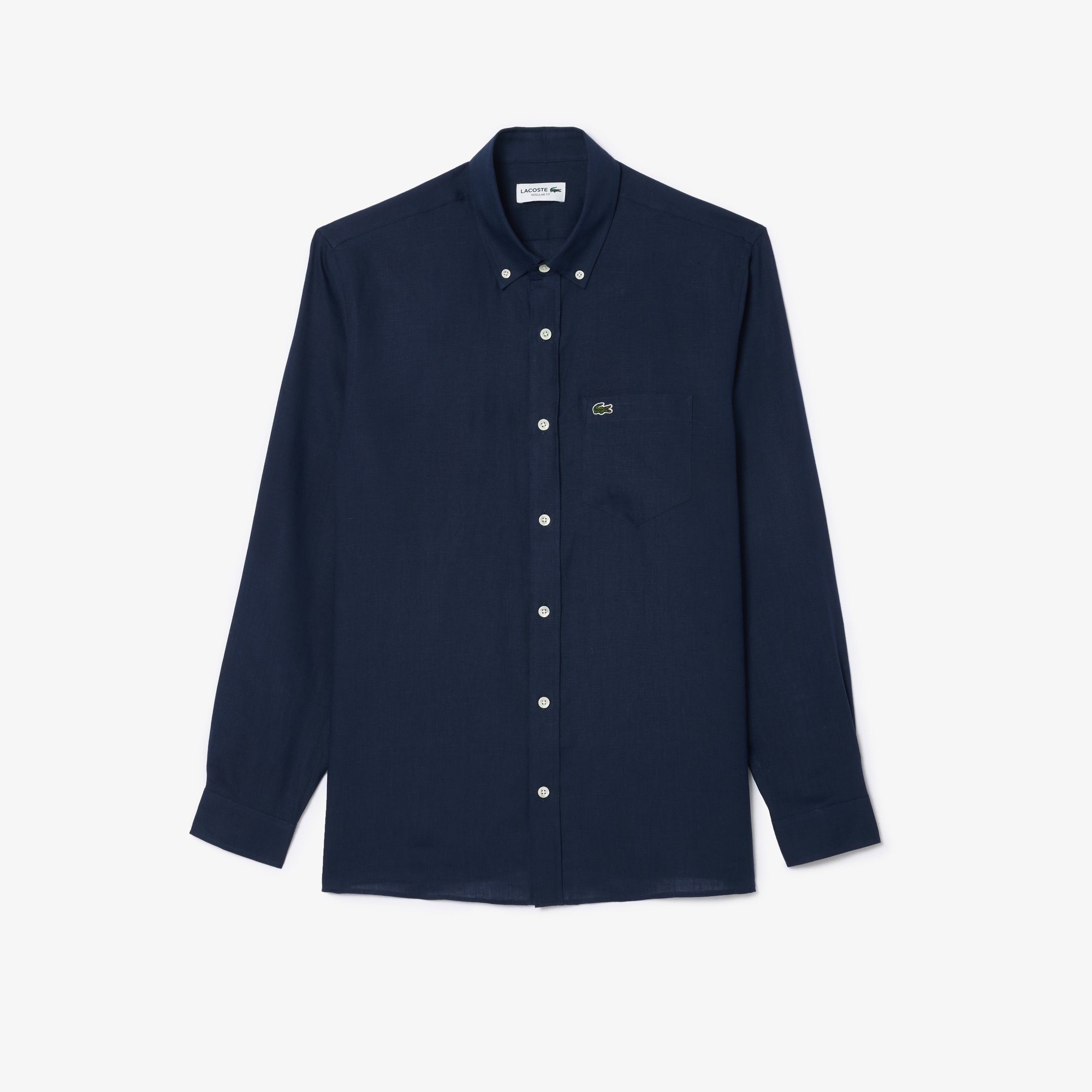 Áo Sơ Mi Lacoste Nam Dáng Suông Chất Liệu Linen
