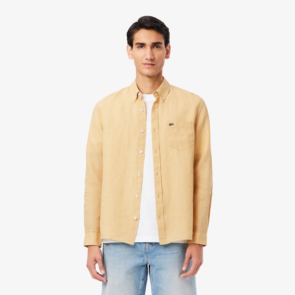 Áo Sơ Mi Lacoste Nam Dáng Suông Chất Liệu Linen
