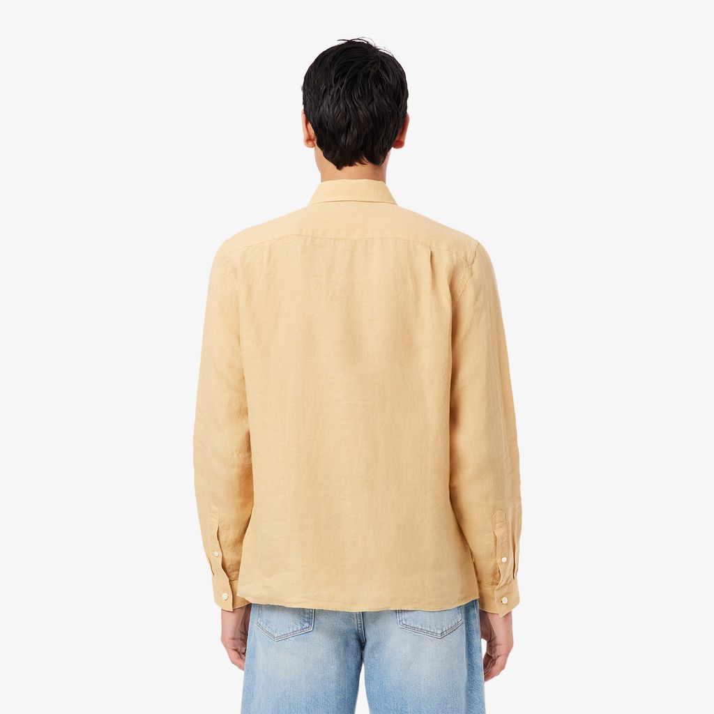 Áo Sơ Mi Lacoste Nam Dáng Suông Chất Liệu Linen
