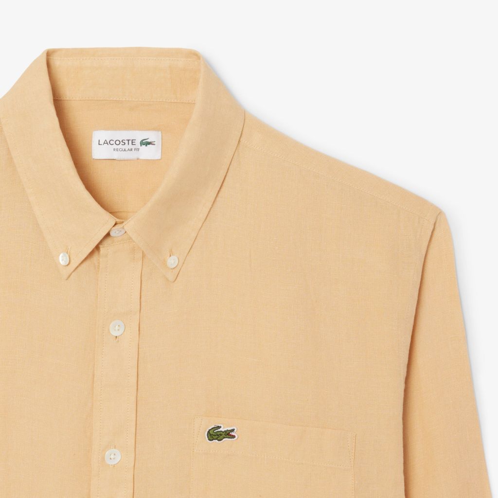 Áo Sơ Mi Lacoste Nam Dáng Suông Chất Liệu Linen