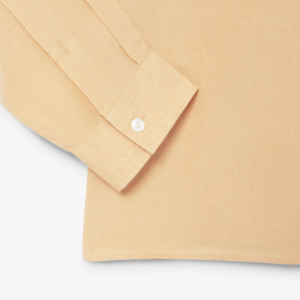 Áo Sơ Mi Lacoste Nam Dáng Suông Chất Liệu Linen