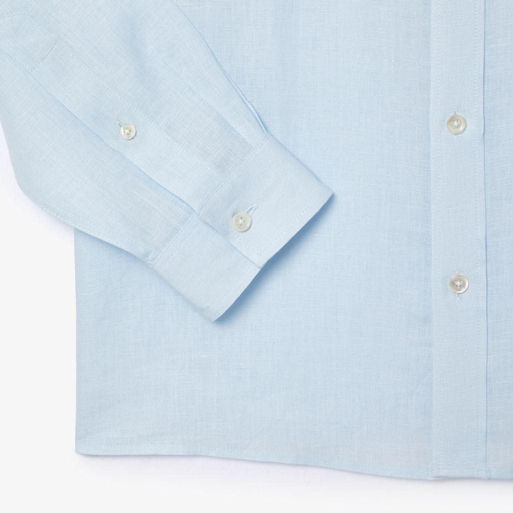 Áo Sơ Mi Lacoste Nam Dáng Suông Chất Liệu Linen