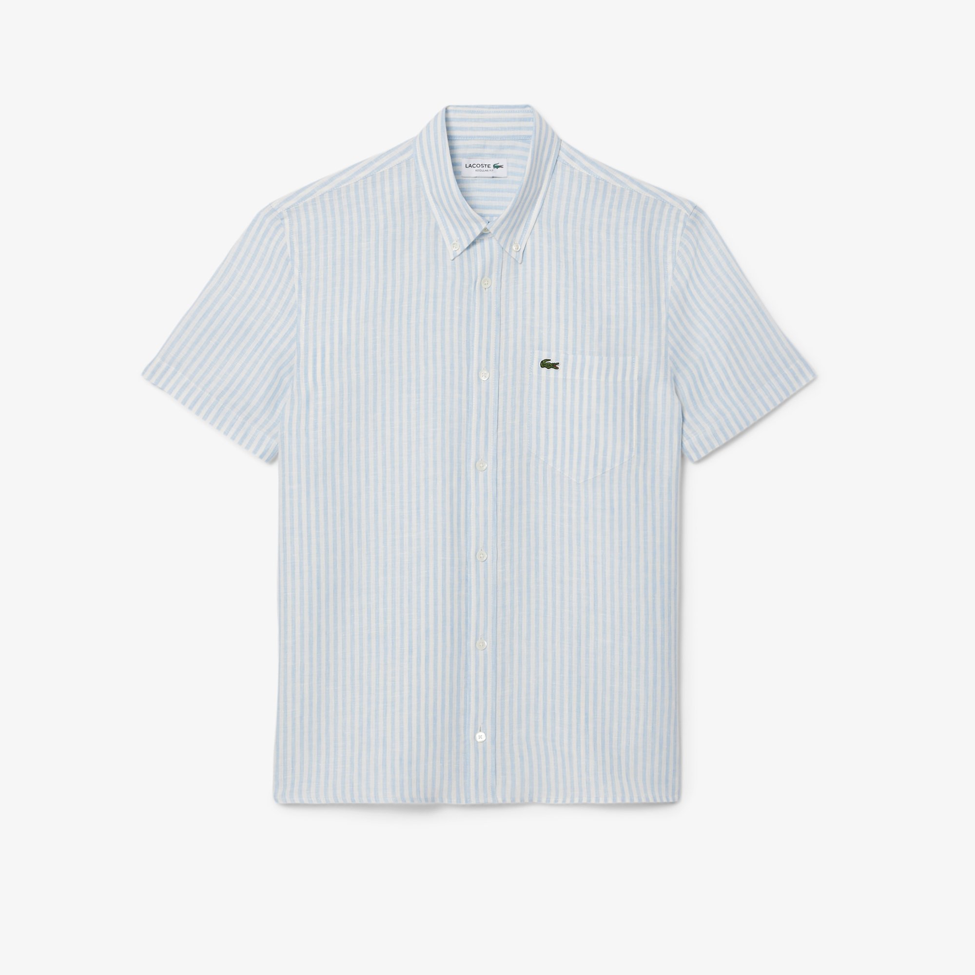 Áo Sơ Mi Lacoste Nam Dáng Suông Ngắn Tay Chất Liệu Linen