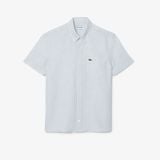 Áo Sơ Mi Lacoste Nam Dáng Suông Ngắn Tay Chất Liệu Linen