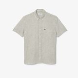 Áo Sơ Mi Lacoste Nam Dáng Suông Ngắn Tay Chất Liệu Linen