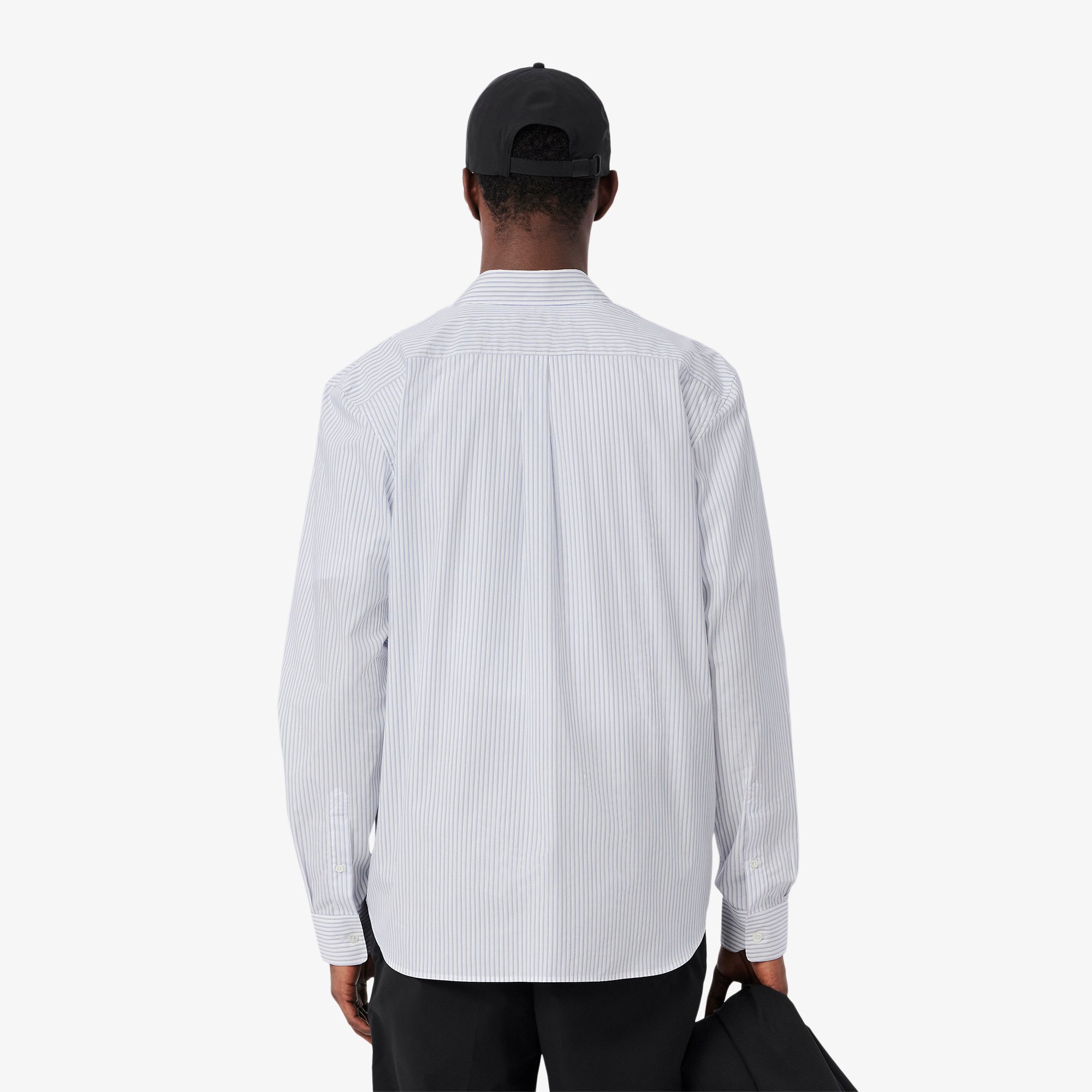 Áo Sơ Mi Lacoste Nam Dáng Suông Chất Liệu Poplin Hoạ Tiết Sọc