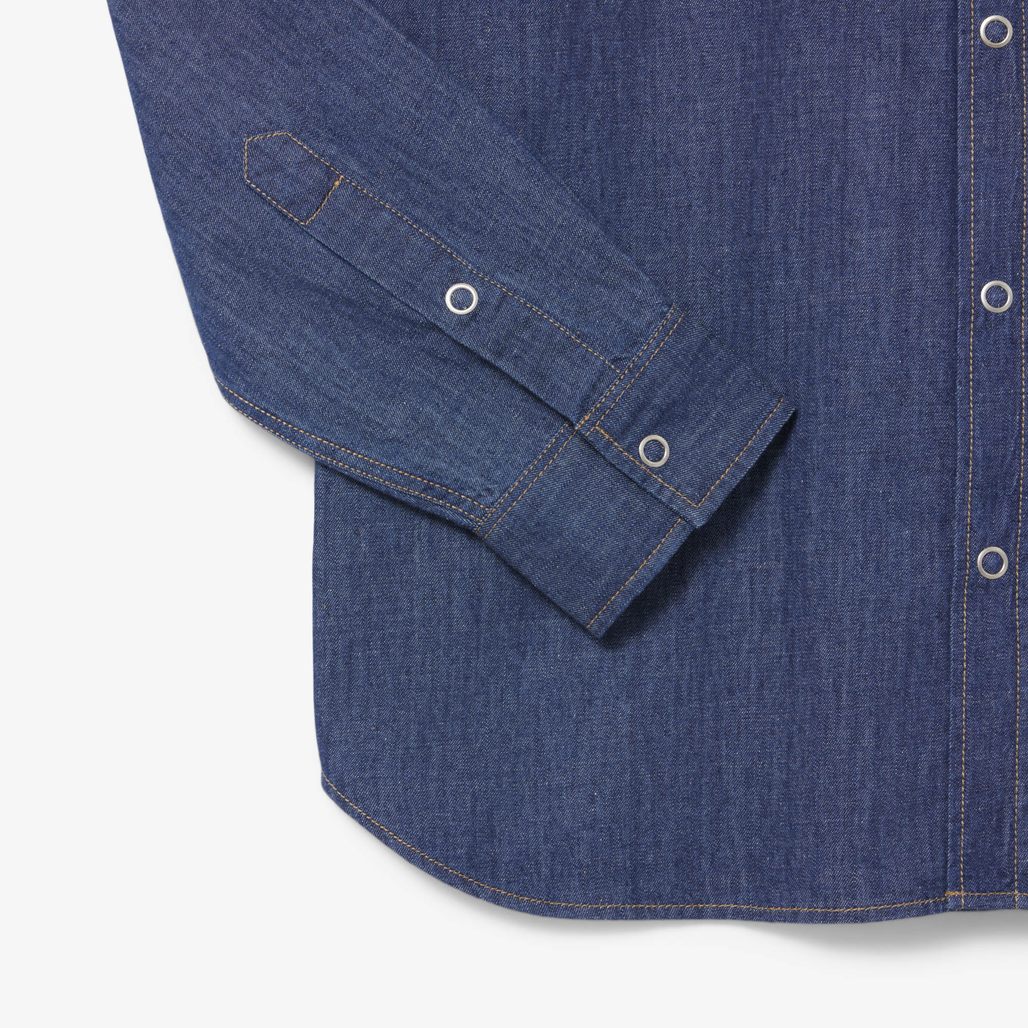 Áo Sơ Mi Lacoste Nam Dáng Suông Chất Liệu Denim Nhẹ