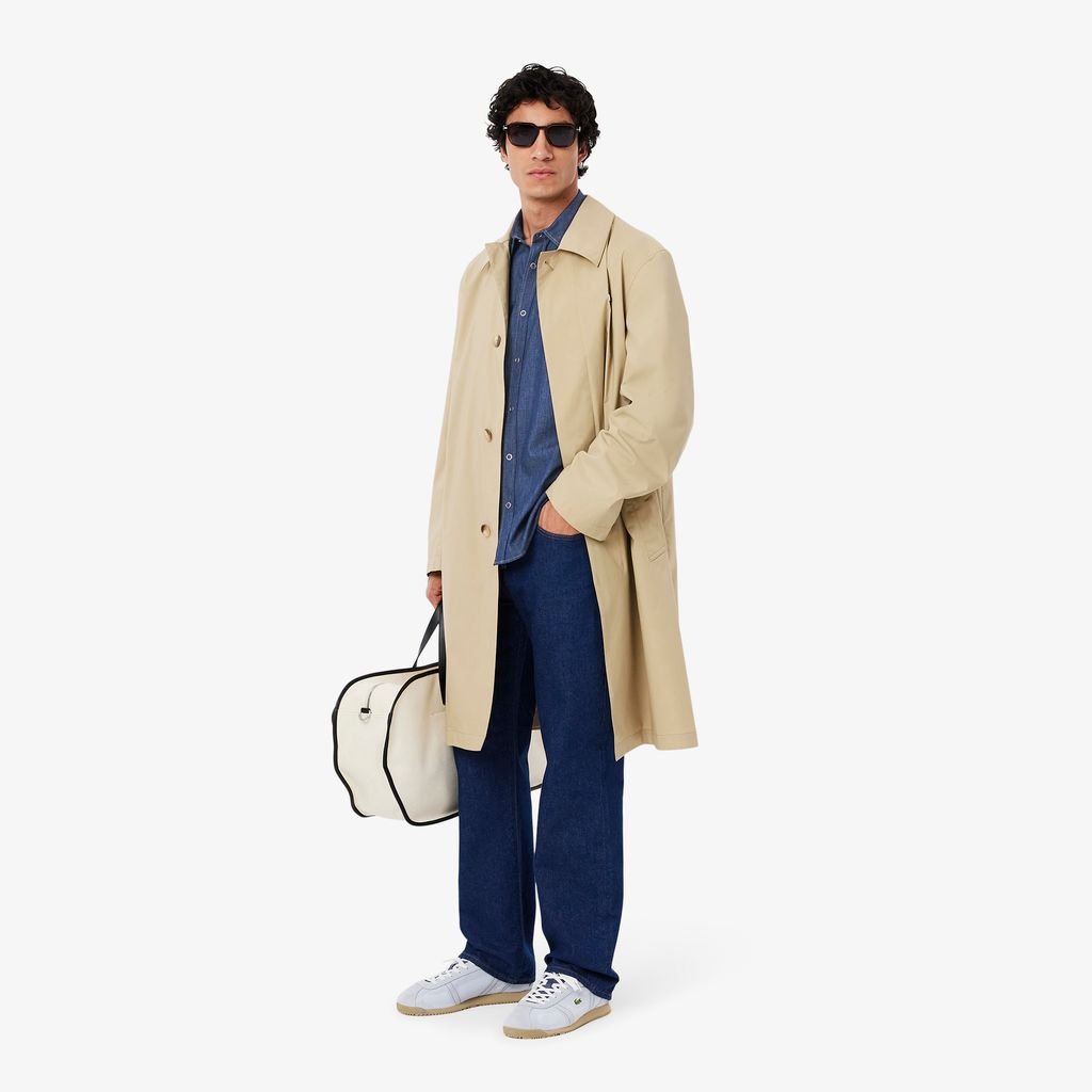Áo Sơ Mi Lacoste Nam Dáng Suông Chất Liệu Denim Nhẹ