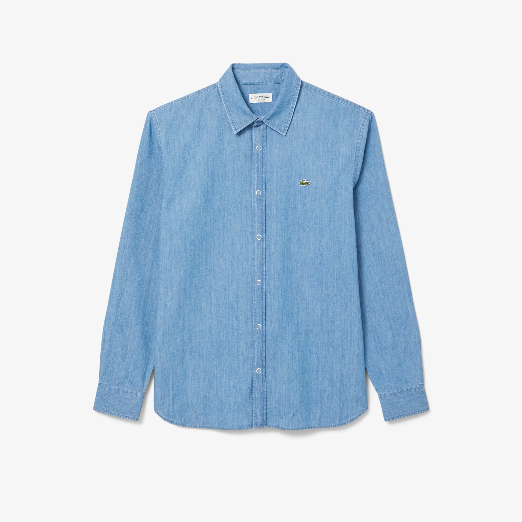 Áo Sơ Mi Lacoste Nam Dáng Suông Chất Liệu Denim Nhẹ