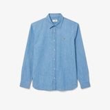 Áo Sơ Mi Lacoste Nam Dáng Suông Chất Liệu Denim Nhẹ