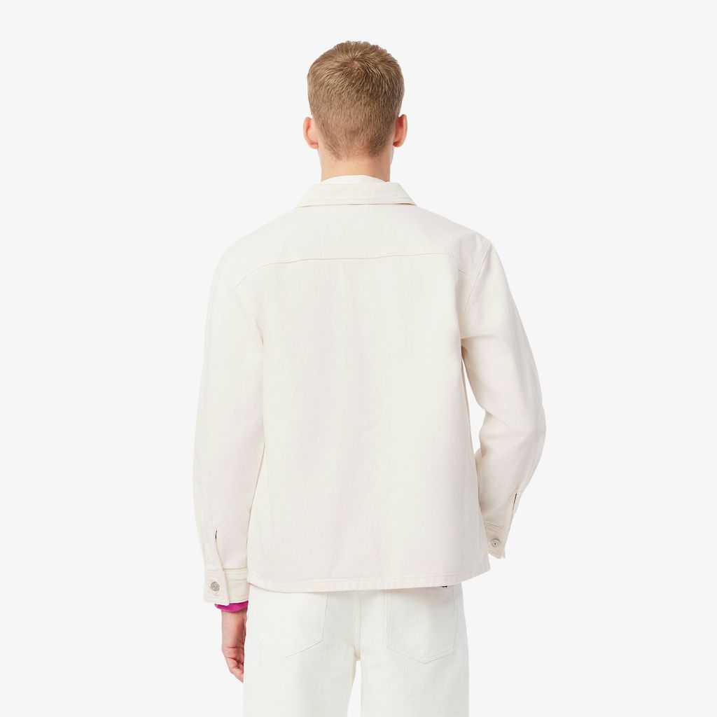 Áo Khoác Lacoste Nam Dáng Rộng Chất Liệu Cotton Denim