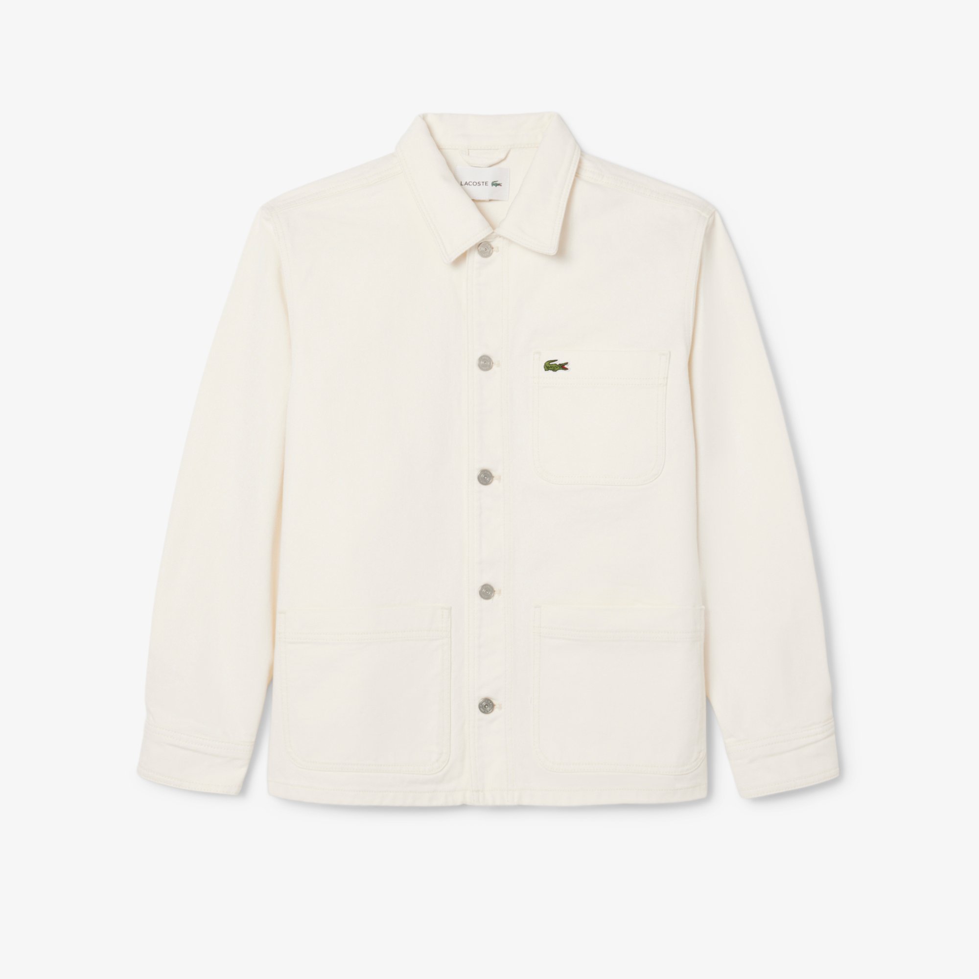 Áo Khoác Lacoste Nam Dáng Rộng Chất Liệu Cotton Denim