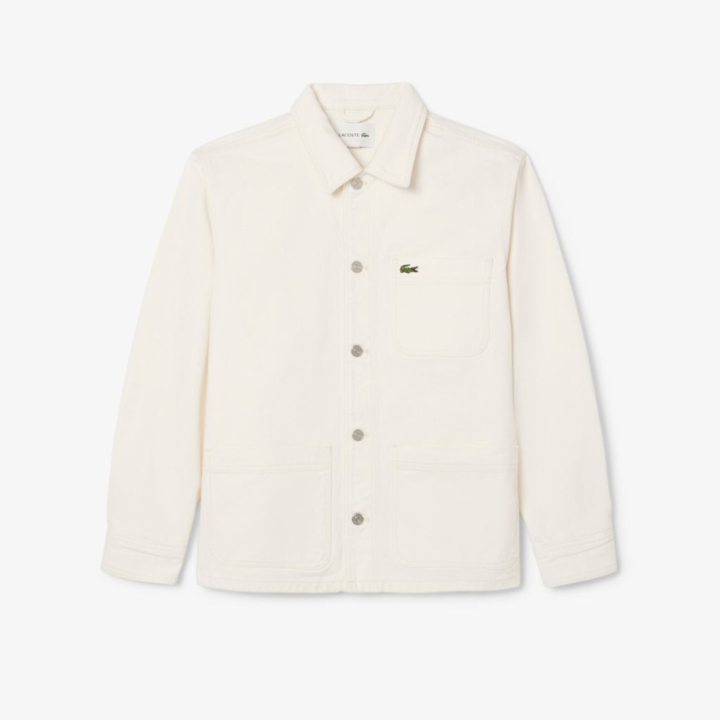 Áo Khoác Lacoste Nam Dáng Rộng Chất Liệu Cotton Denim