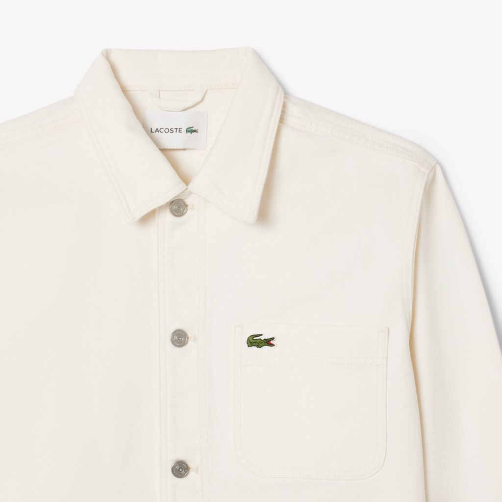 Áo Khoác Lacoste Nam Dáng Rộng Chất Liệu Cotton Denim