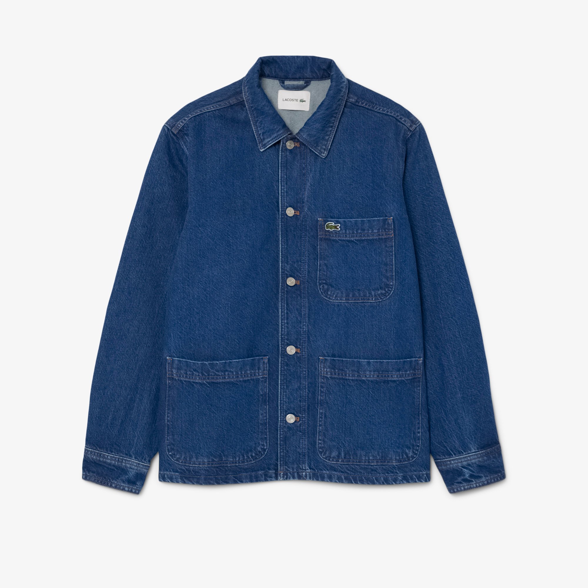 Áo Khoác Lacoste Nam Dáng Rộng Chất Liệu Cotton Denim