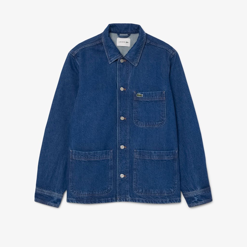 Áo Khoác Lacoste Nam Dáng Rộng Chất Liệu Cotton Denim