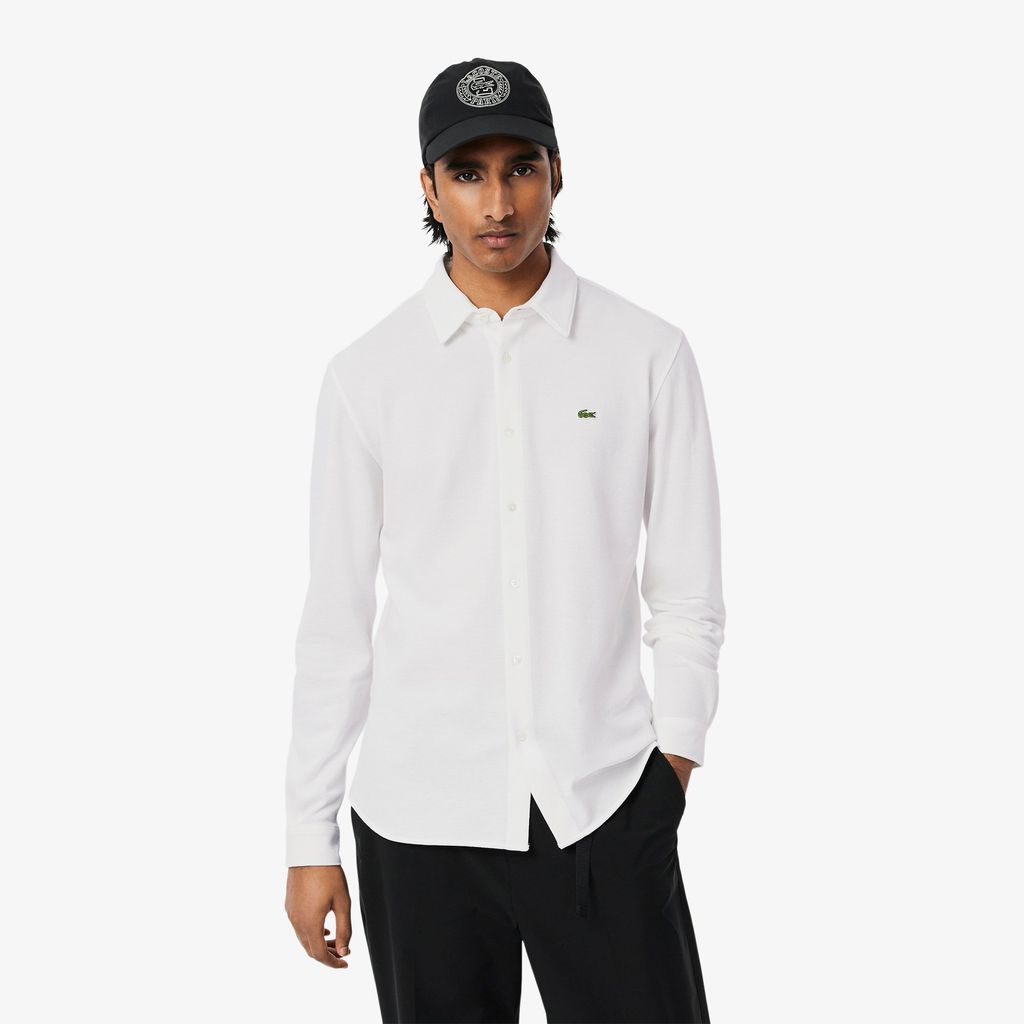 Áo Sơ Mi Lacoste Nam Ôm Dáng Chất Liệu Petit Piqué