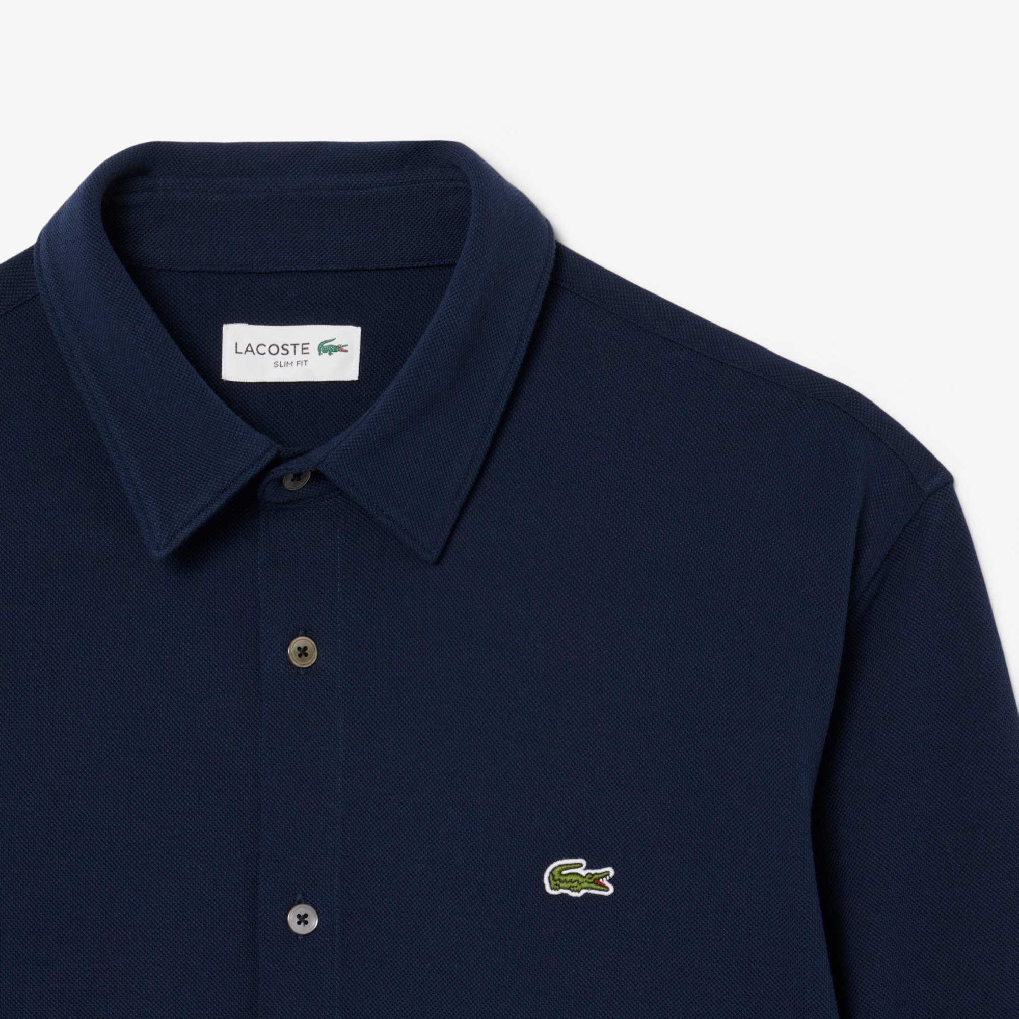 Áo Sơ Mi Lacoste Nam Ôm Dáng Chất Liệu Petit Piqué