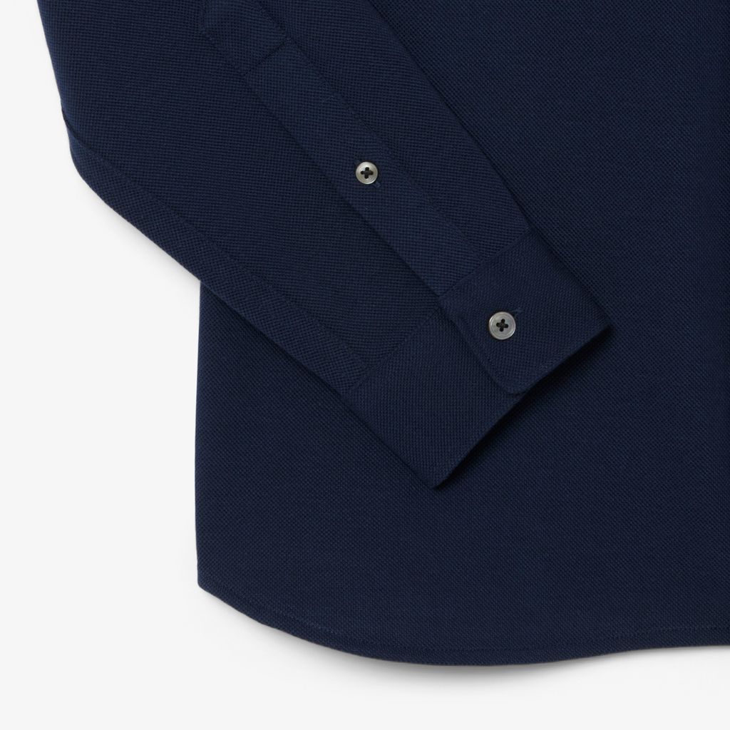 Áo Sơ Mi Lacoste Nam Ôm Dáng Chất Liệu Petit Piqué