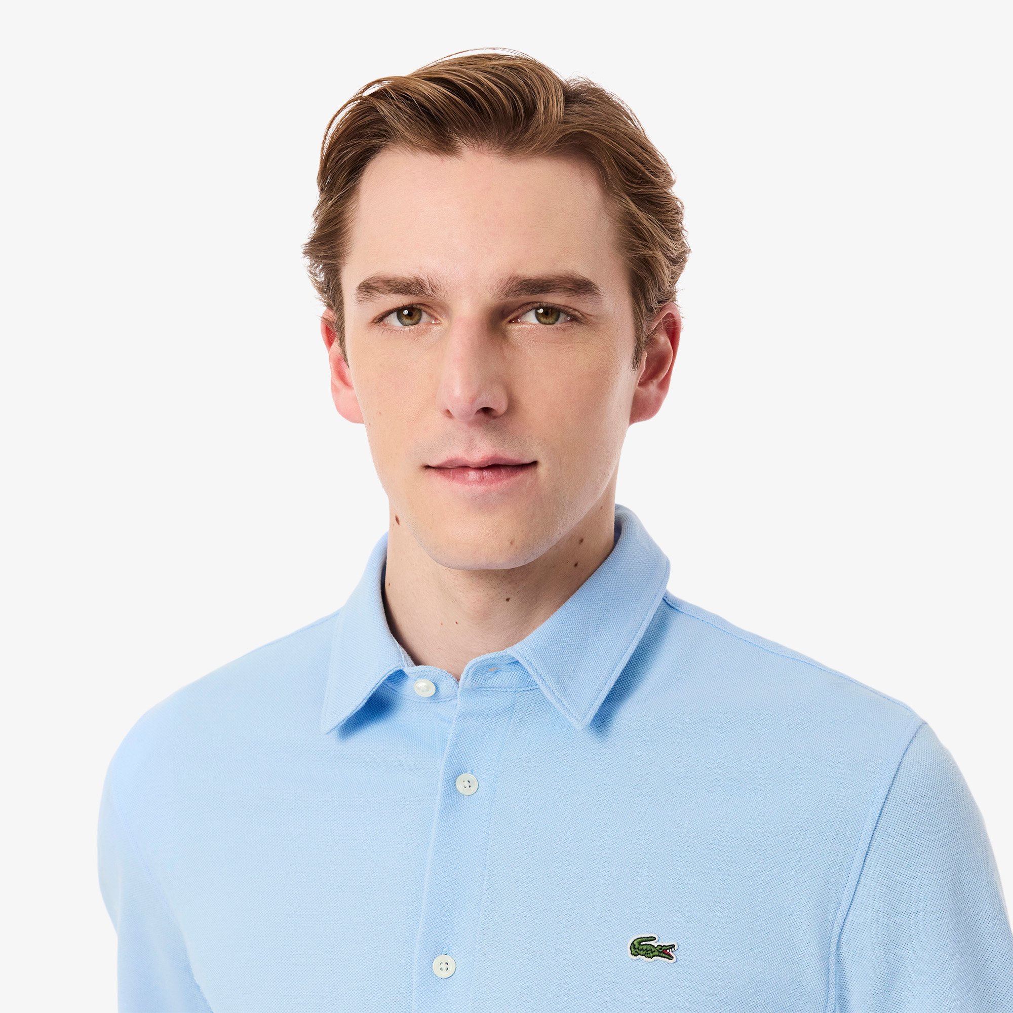 Áo Sơ Mi Lacoste Nam Ôm Dáng Chất Liệu Petit Piqué