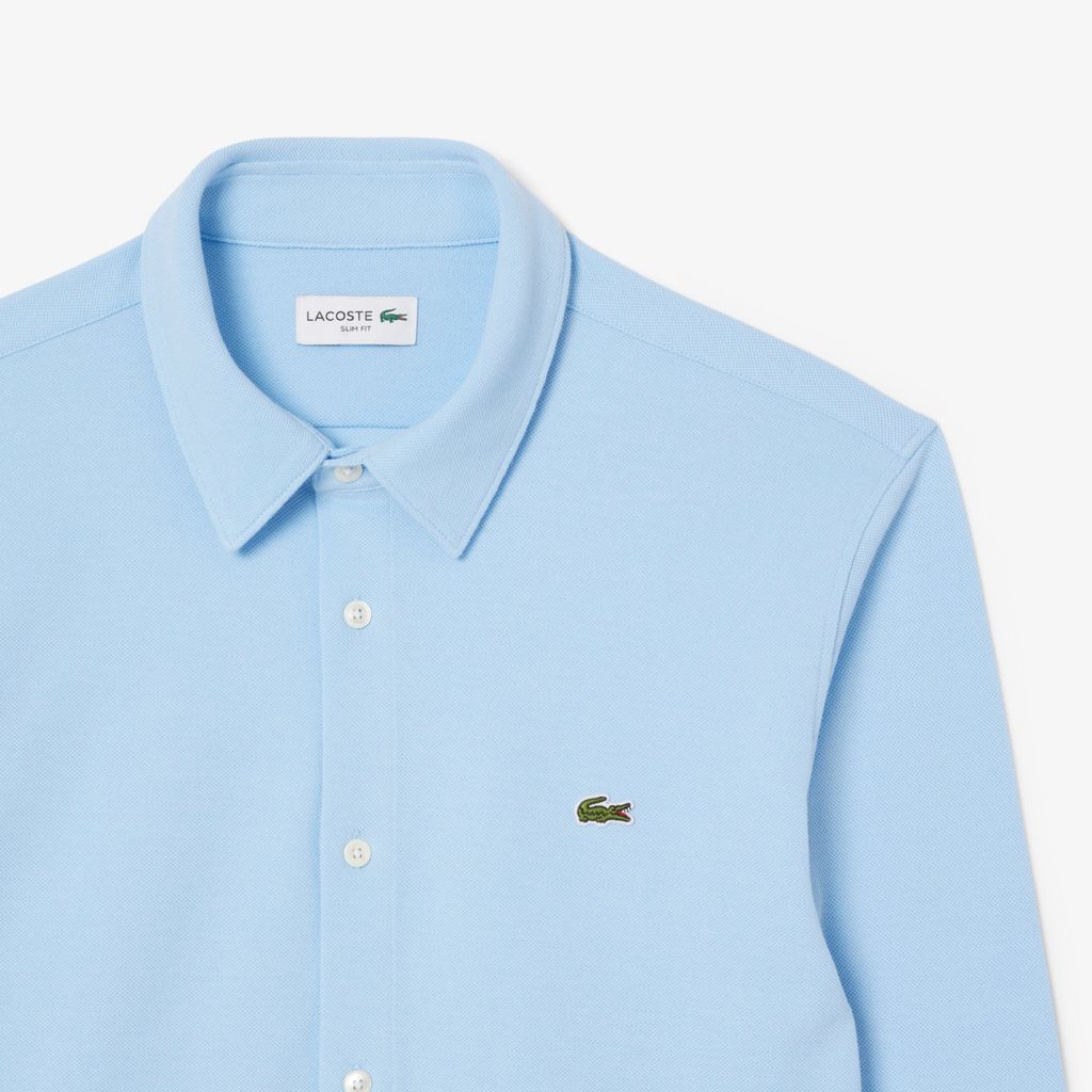 Áo Sơ Mi Lacoste Nam Ôm Dáng Chất Liệu Petit Piqué