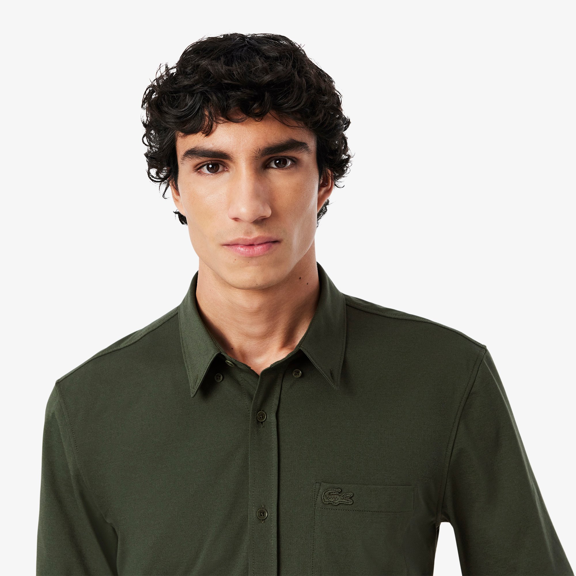 Áo Sơ Mi Lacoste Nam Dáng Suông Chất Liệu Cotton
