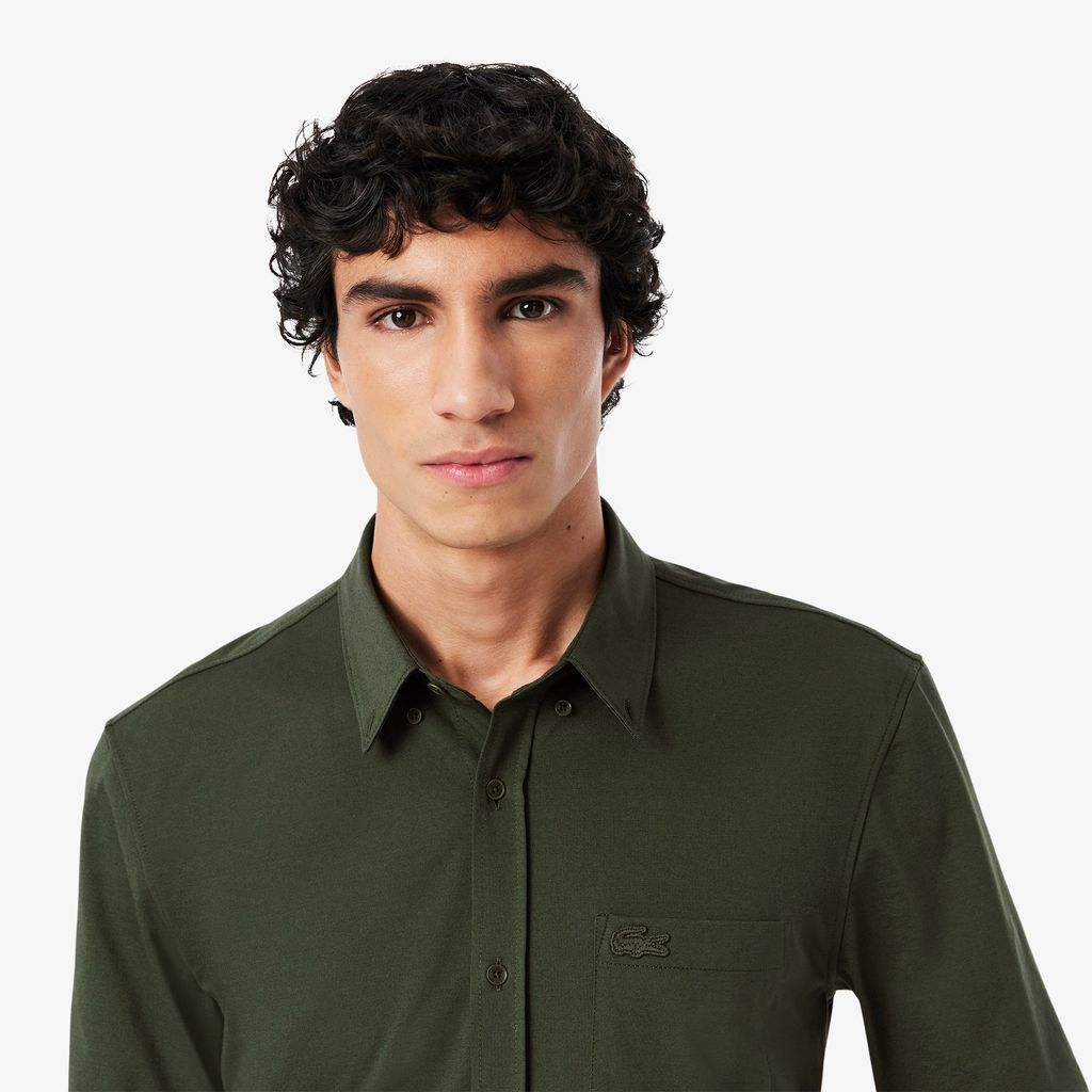 Áo Sơ Mi Lacoste Nam Dáng Suông Chất Liệu Cotton