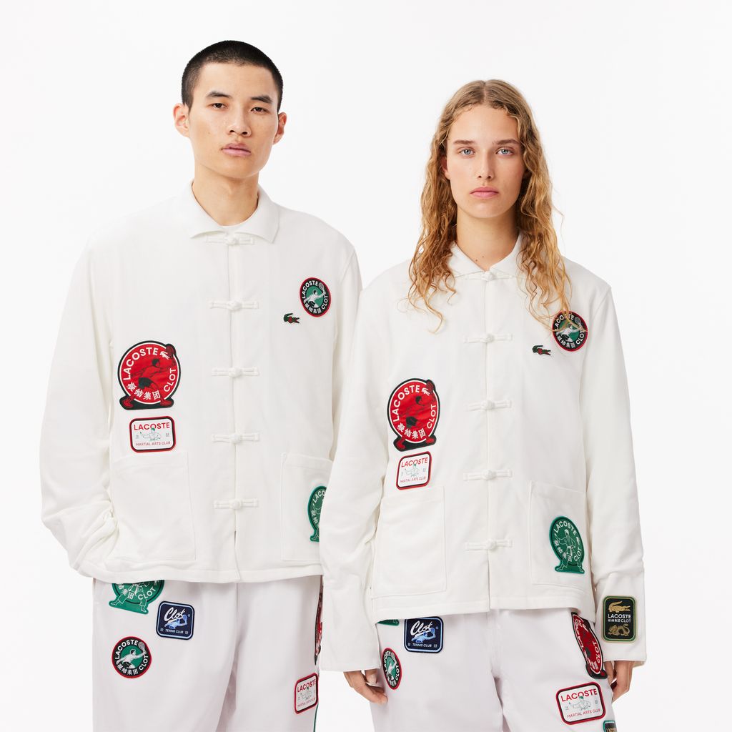 Áo Sơ Mi Lacoste Nam Lacoste x Clot Dáng Dài Nhiều Logo Thương Hiệu