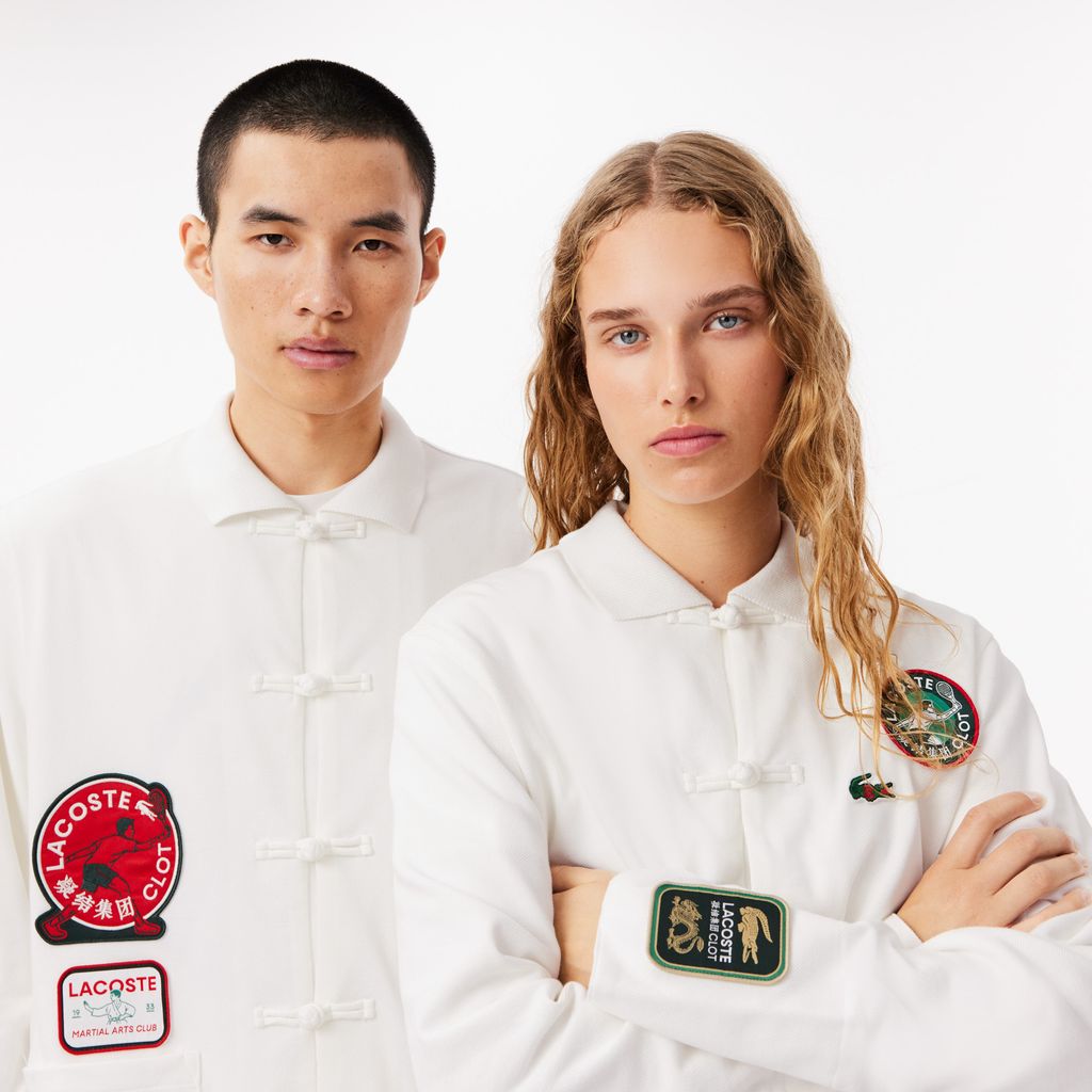 Áo Sơ Mi Lacoste Nam Lacoste x Clot Dáng Dài Nhiều Logo Thương Hiệu